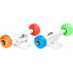 Mini Logo&reg; Truck Assembly - 8.38" White - ML Bearings - 52mm 101a Assorted Color Wheels