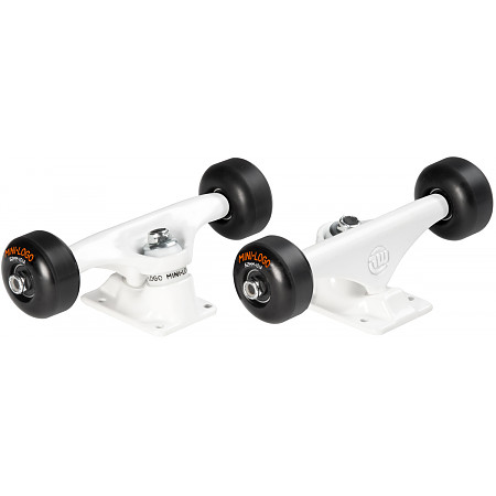 Mini Logo&reg; Truck Assembly - 8" White - ML Bearings 52mm 101a Black Wheels