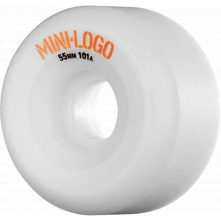 Mini Logo A-cut Wheel 55mm 101a White 4pk