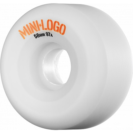 Mini Logo A-cut Wheel 58mm 97a White 4pk