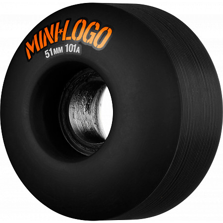 Mini Logo Wheel C-cut 51mm 101A Black 4pk