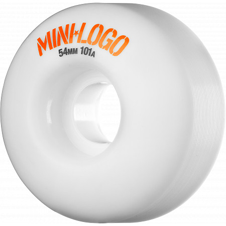 Mini Logo Wheel C-cut 54mm 101A White 4pk