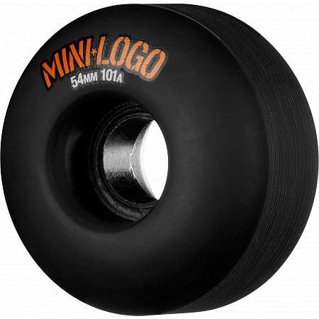 Mini Logo Wheel C-cut 54mm 101A Black 4pk